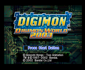 Digimon World 2003 Title Screen